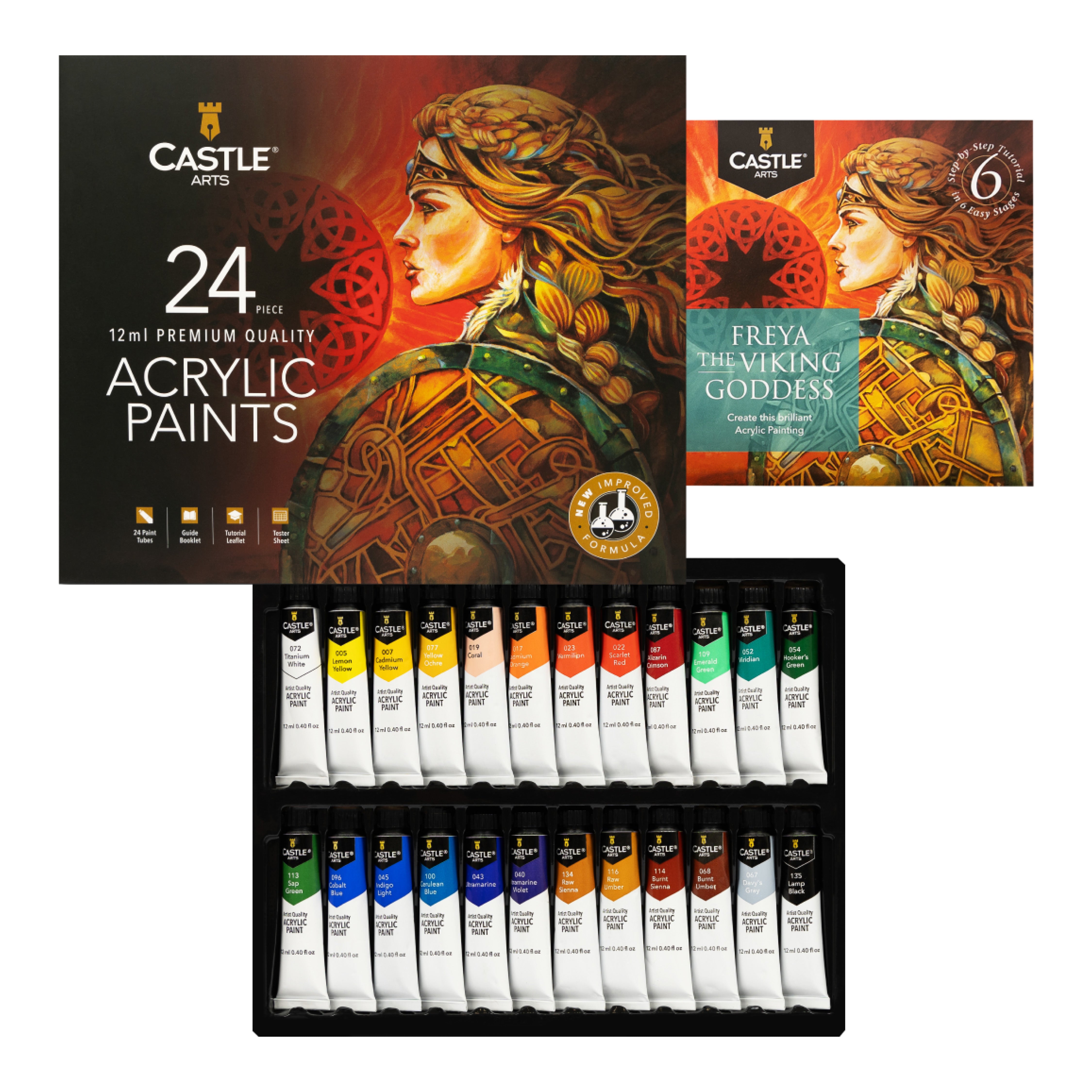 Juego de pintura acrílico de 24 piezas