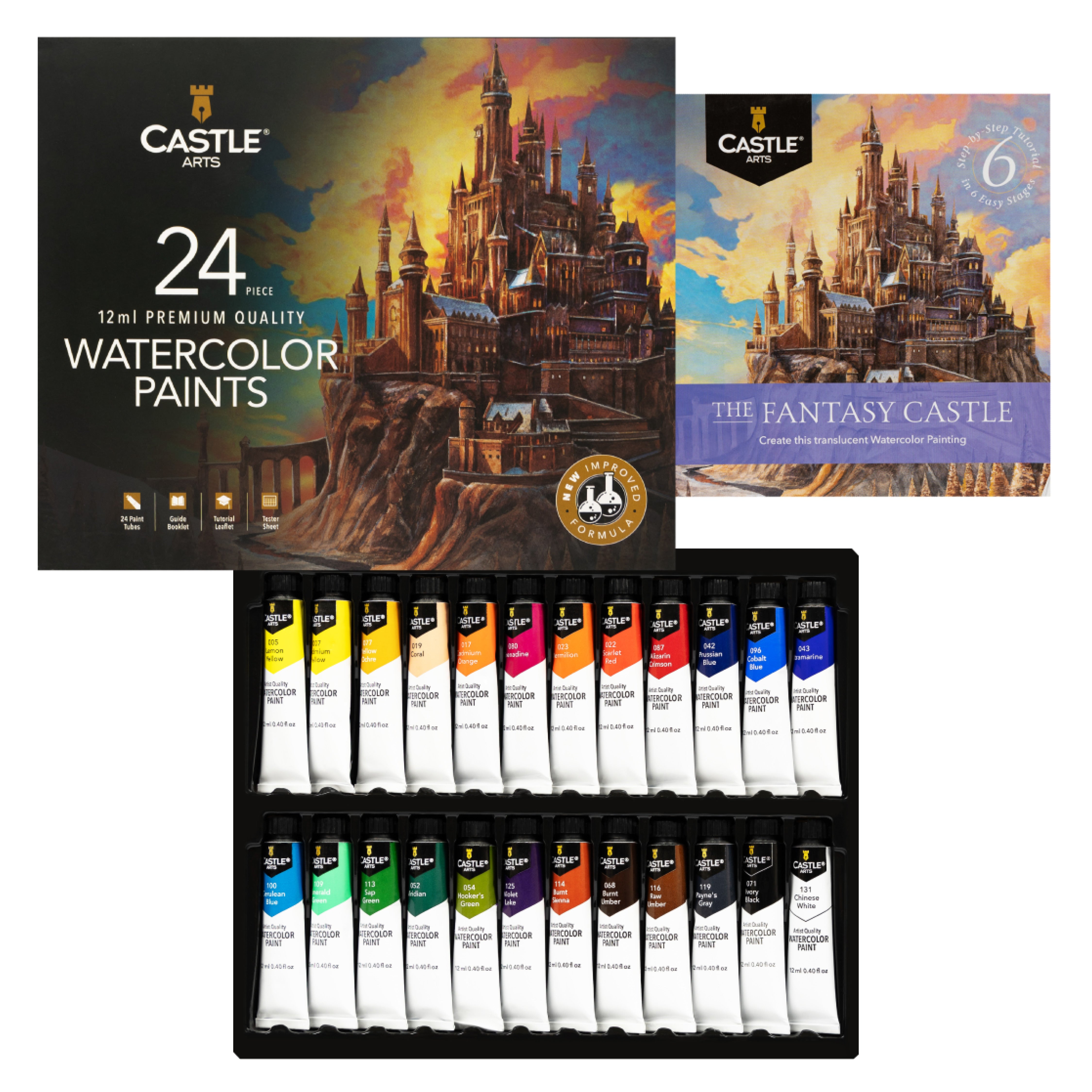Ensemble de peinture aquarelle de 24 pièces