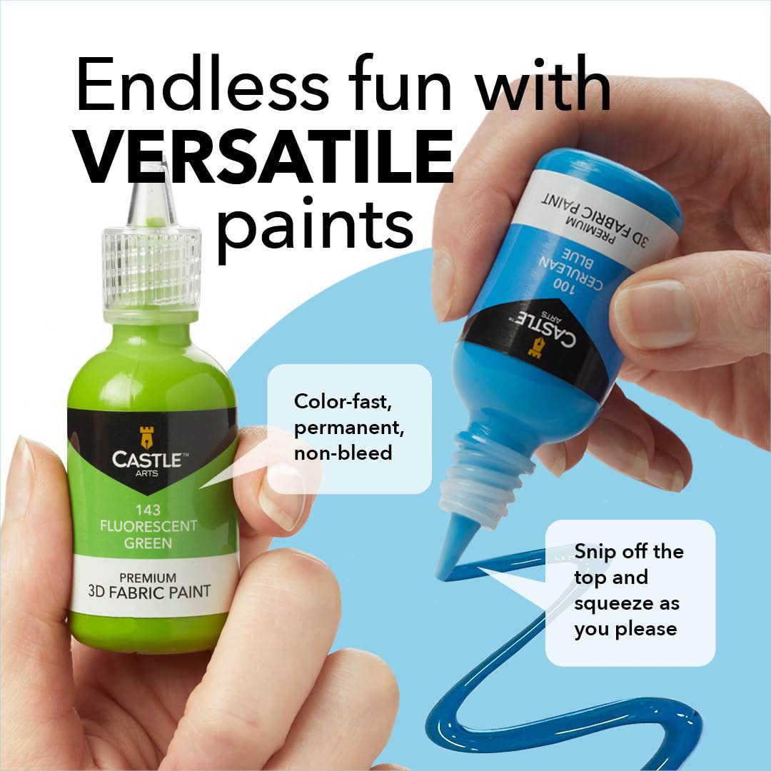 Ensemble de peinture en tissu 3D 24 pièces