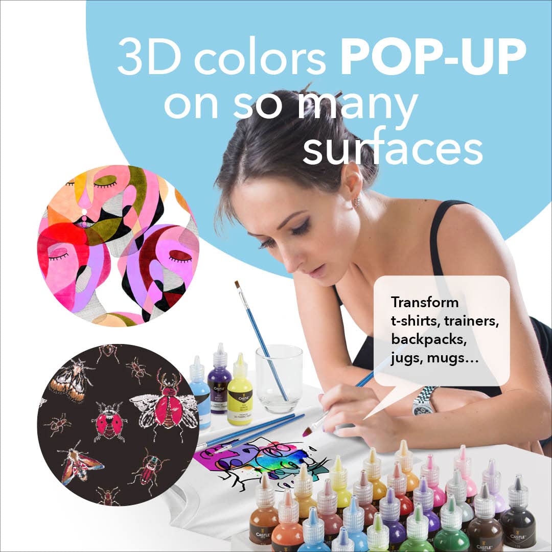 Ensemble de peinture en tissu 3D 24 pièces