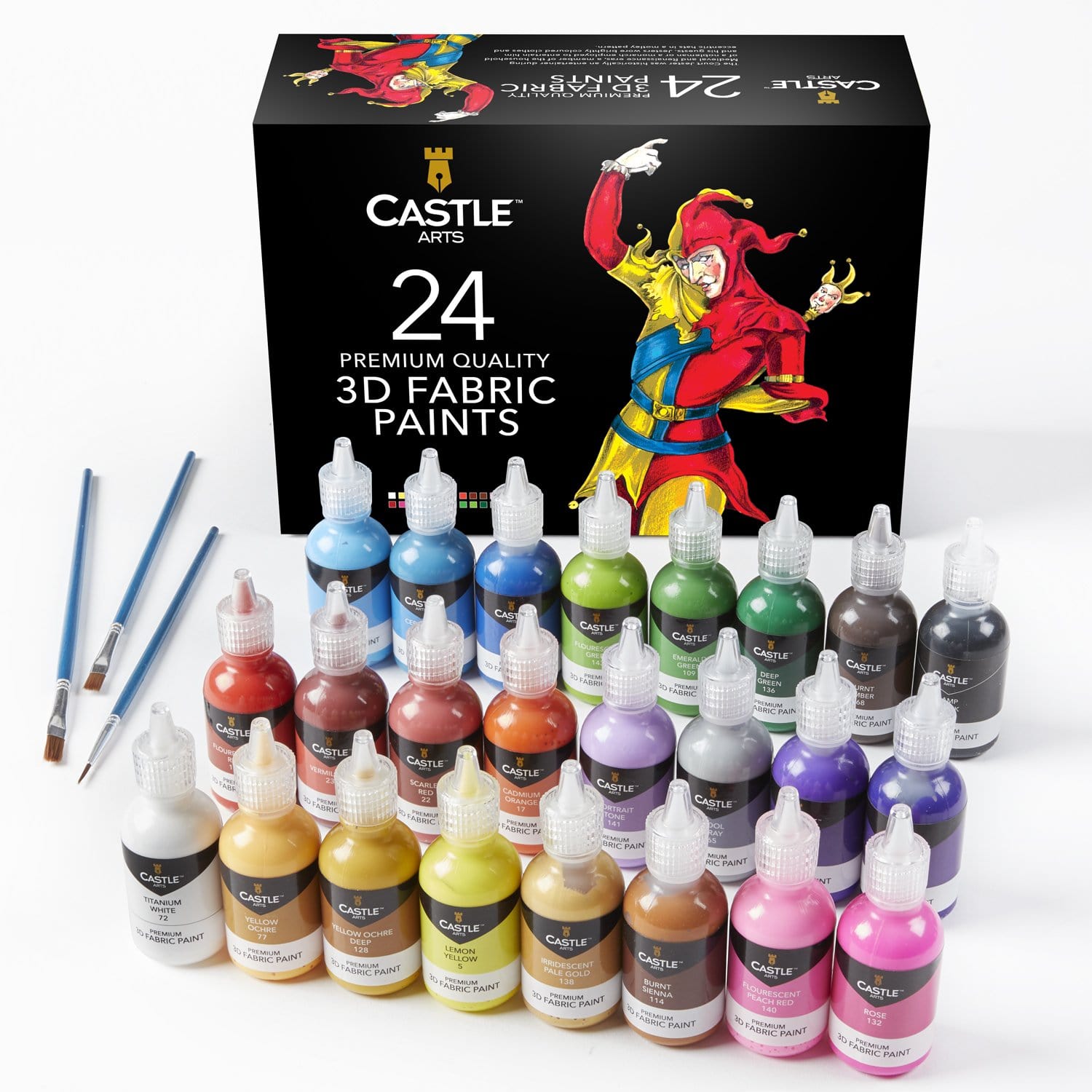 Ensemble de peinture en tissu 3D 24 pièces