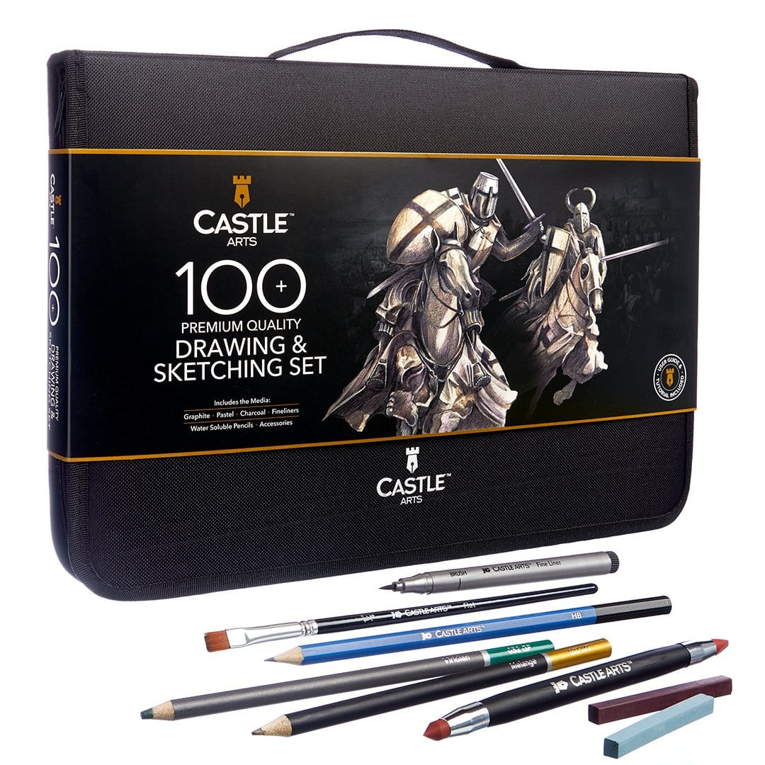 462 Piece Expert Drawing and Colouring Zip Case Bundle