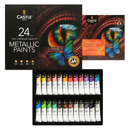 24 Pezzi Set Di Colori Acrilici Metallizzati