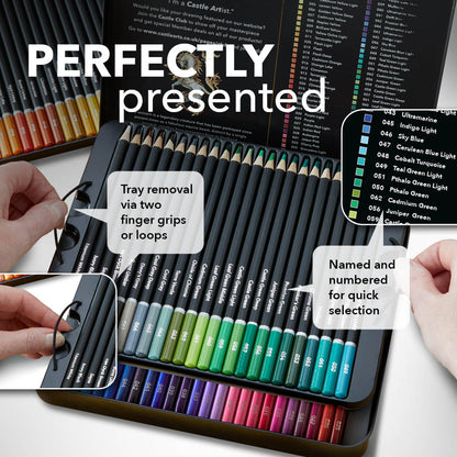 120 Piece Coloured & Pasteltint Pencils Tin Bundle