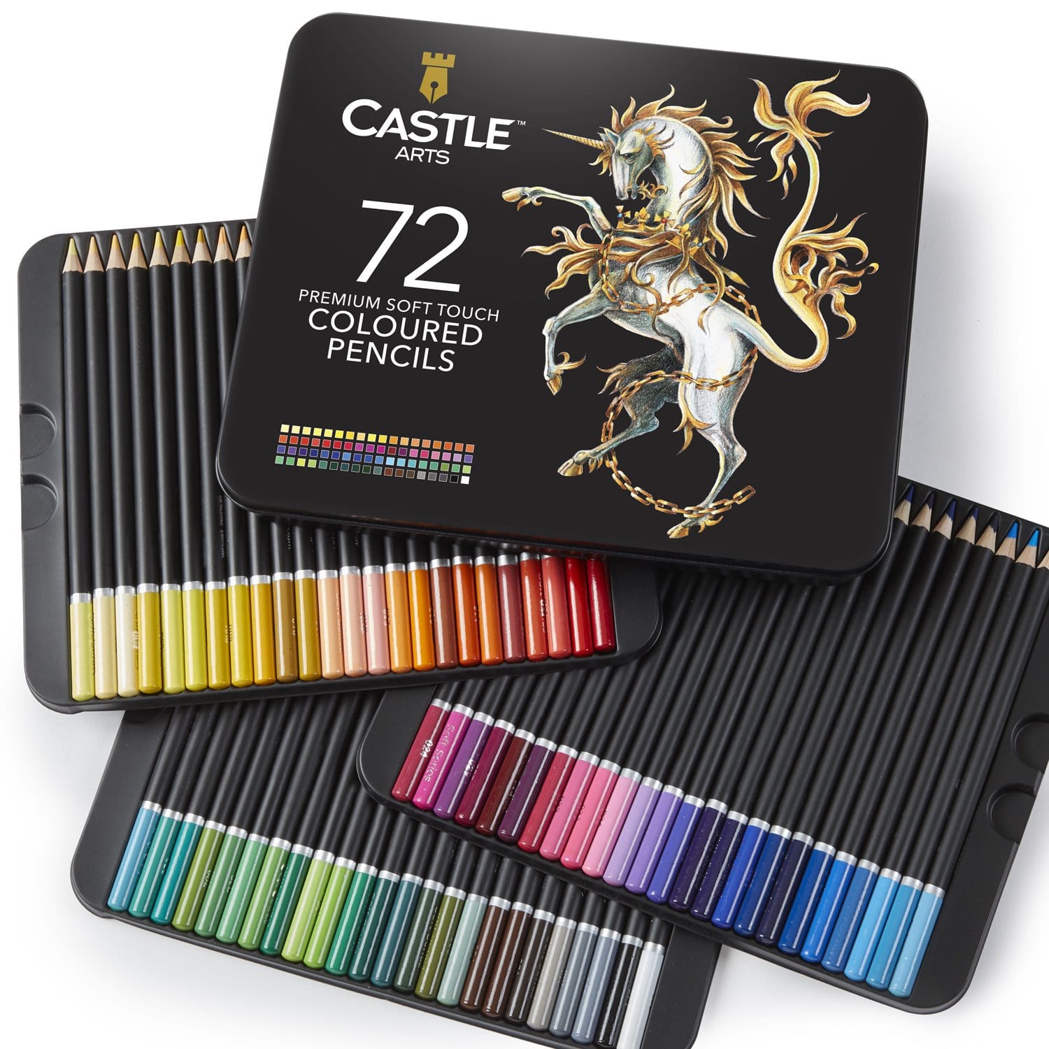 120 Pièces Crayons De Couleur Et Pastels Étain Ensemble