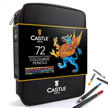 122 Piece Coloured & Metallic Pencils Zip Case Bundle