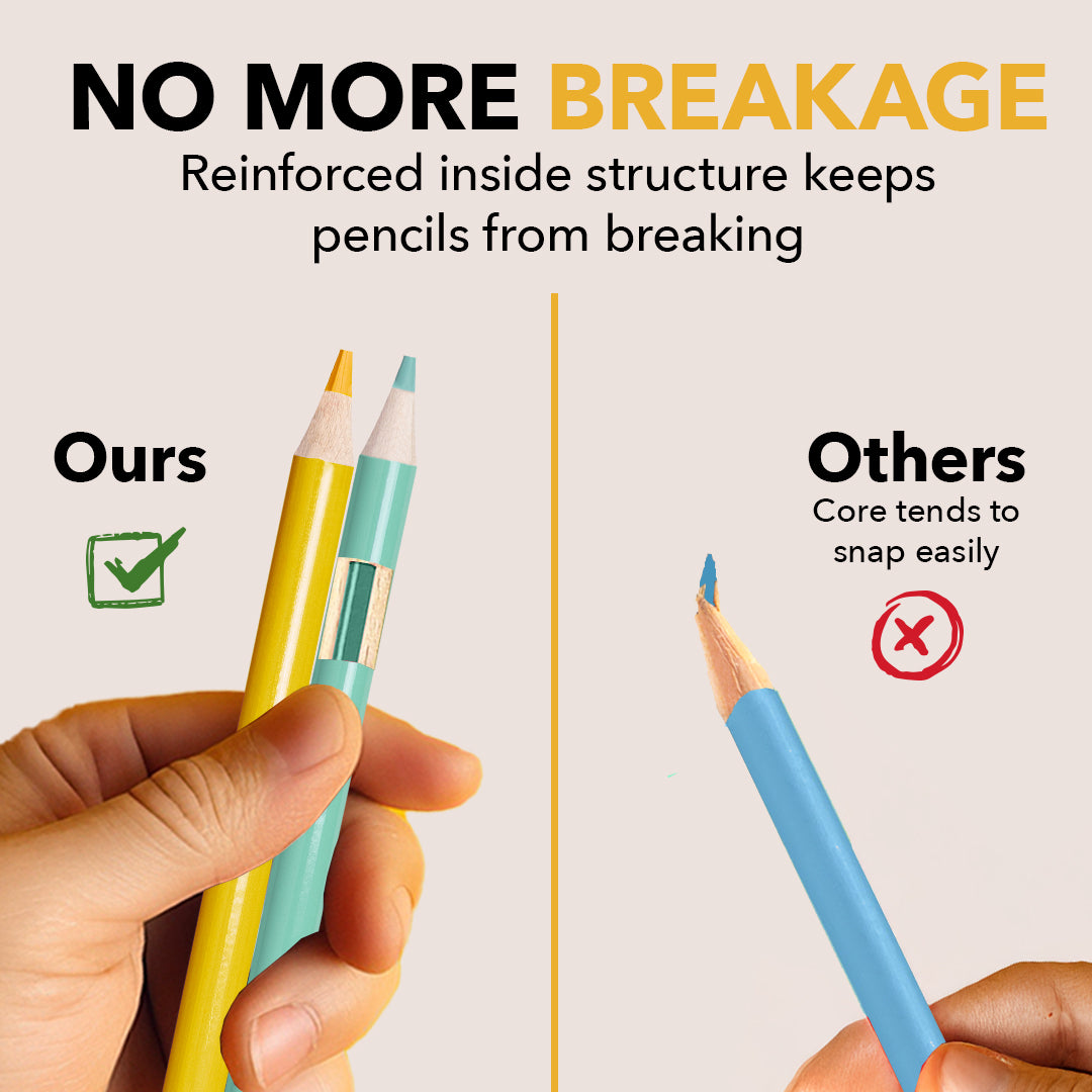 Ensemble de 72 crayons de couleur printaniers dans une boîte de présentation