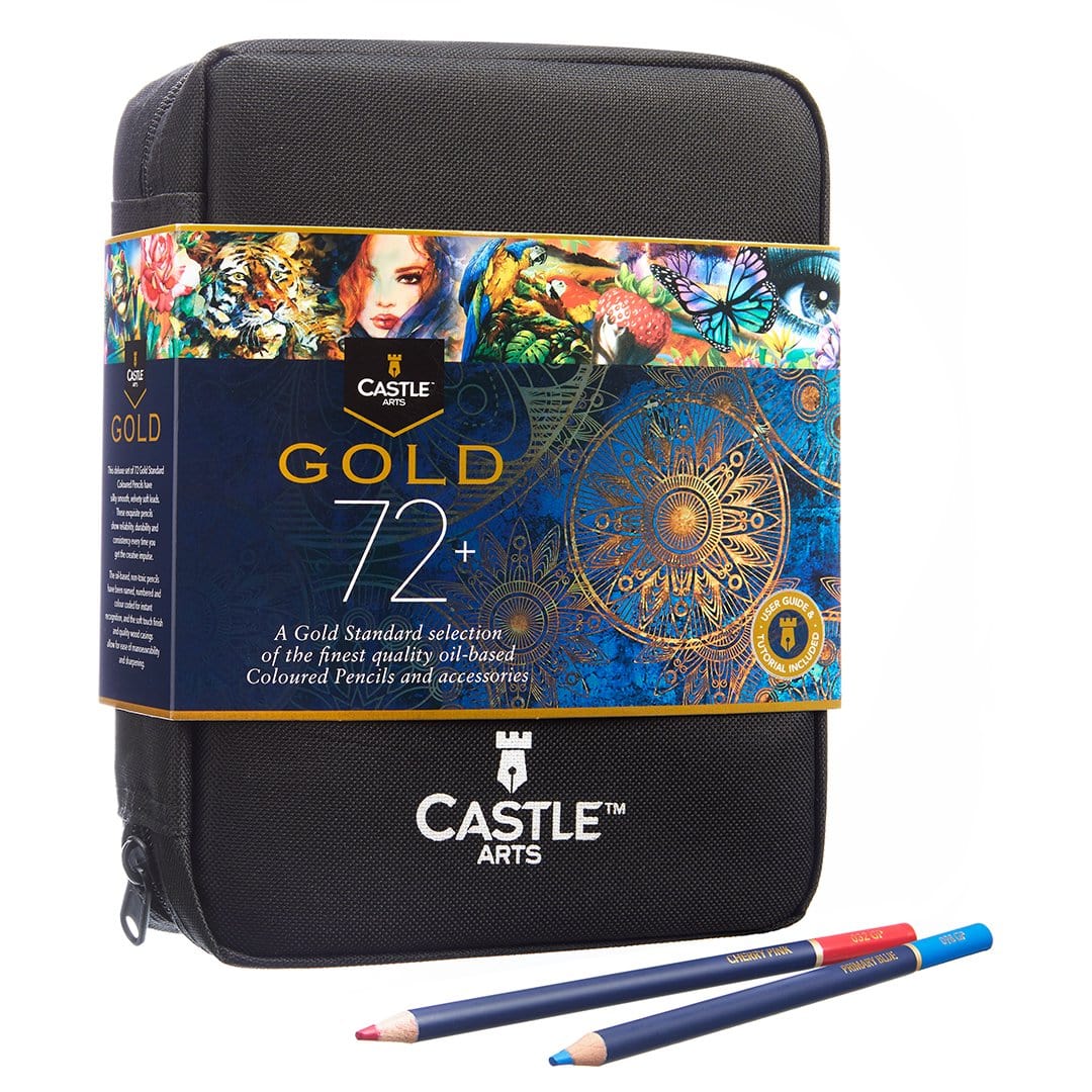 72 Teiliges Castle Gold Buntstift Set Im Reißverschlussetui