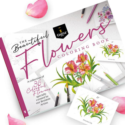 36 Page Beautiful Flowers Colouring Book